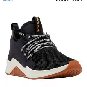 Reebok Black and White Sneakers with Tan Sole